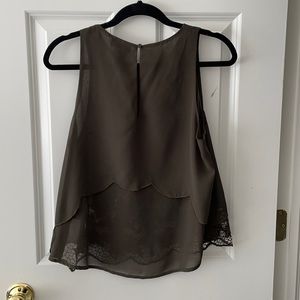 ASTR The Label Sleeveless Sheer Blouse